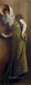 Elegant Woman In A Green Dress Carrier Belleuse Pierre